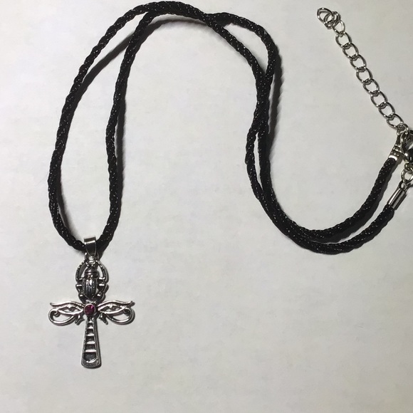 Egyptian Ankh scarab Eye of Horus necklace - Picture 2 of 4